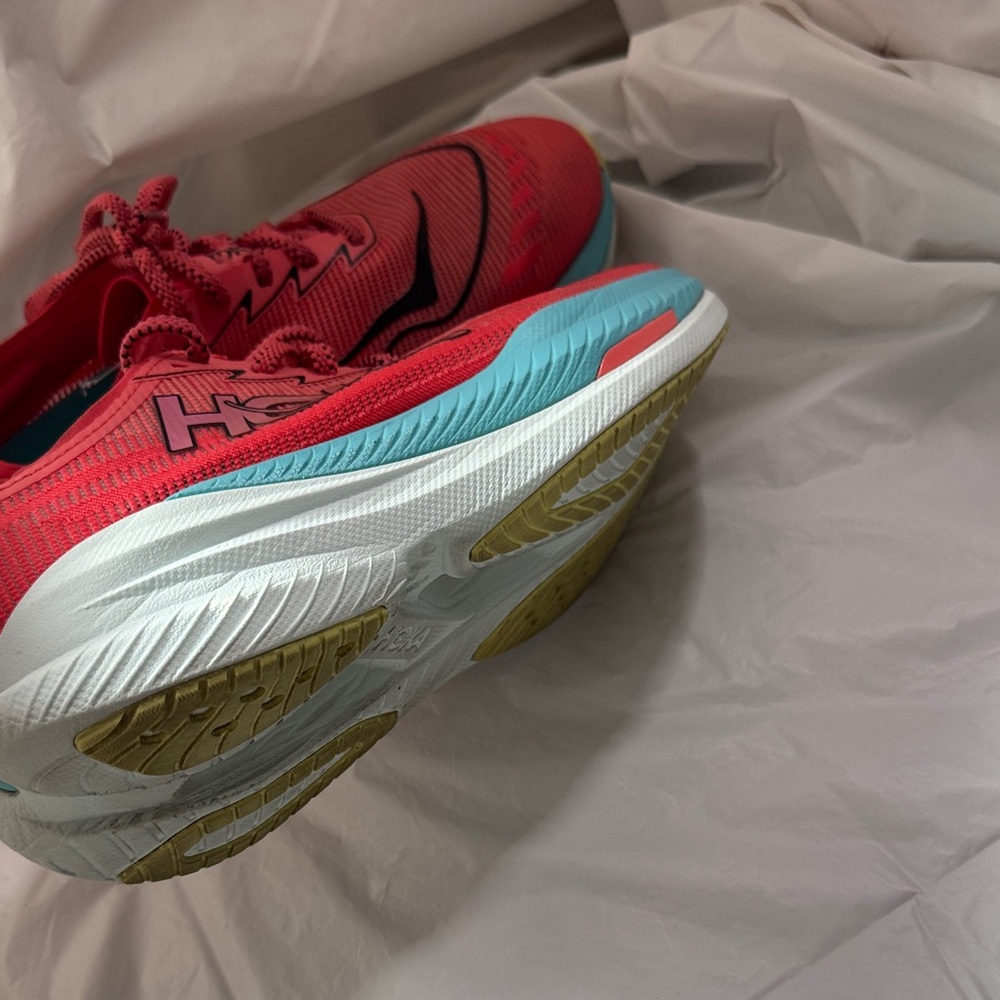 Hoka MACH X 2 Women's peach and Teal Athletic Shoes - Picture 5 of 14